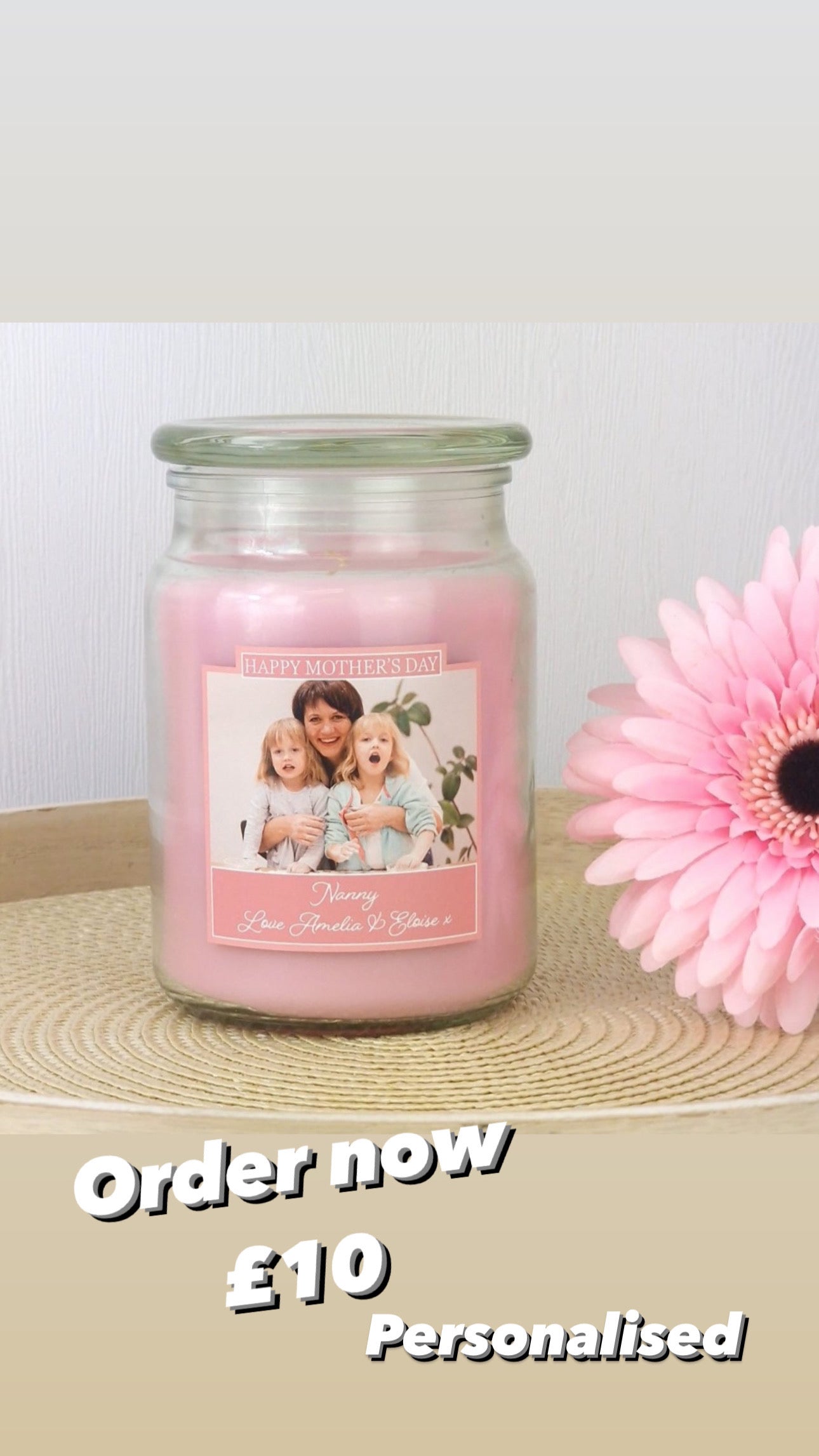 Personalised Glass Jar Candle