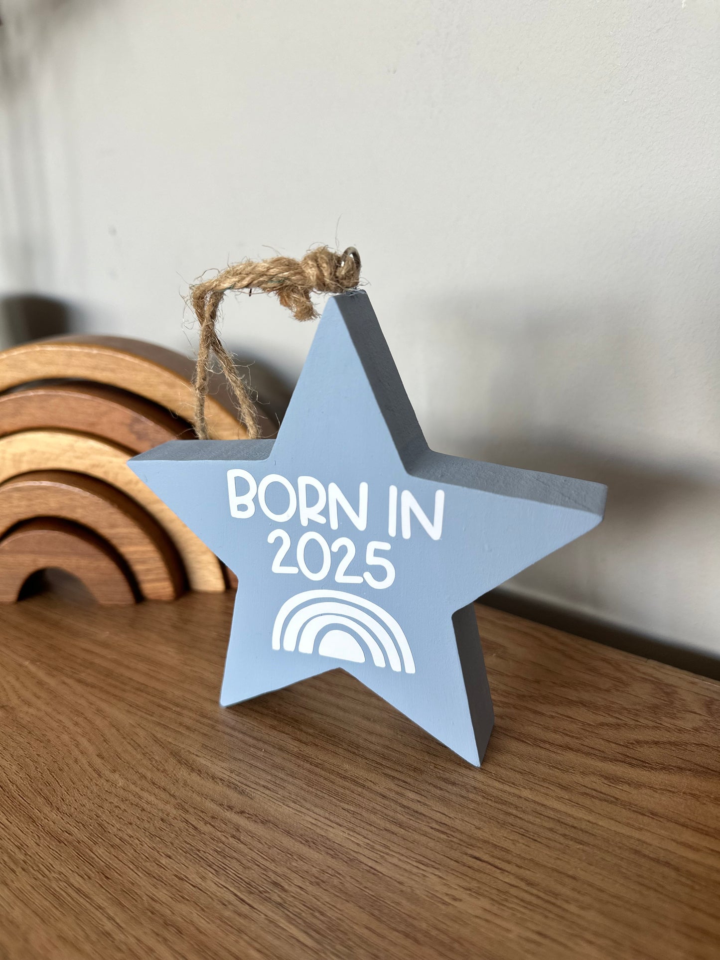 Born in 2025 Wooden Star Blue