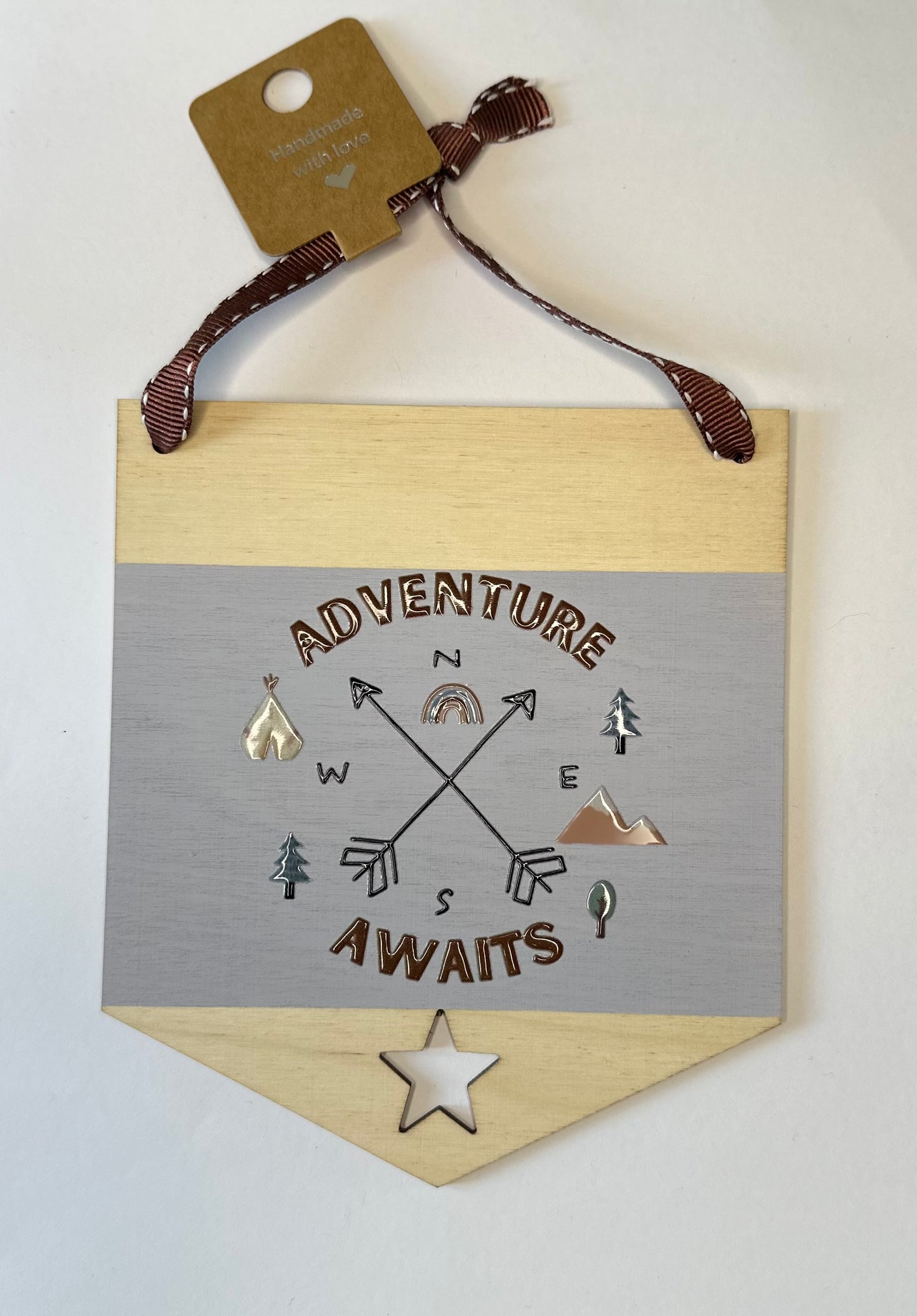 Adventure Awaits Wooden Plaque