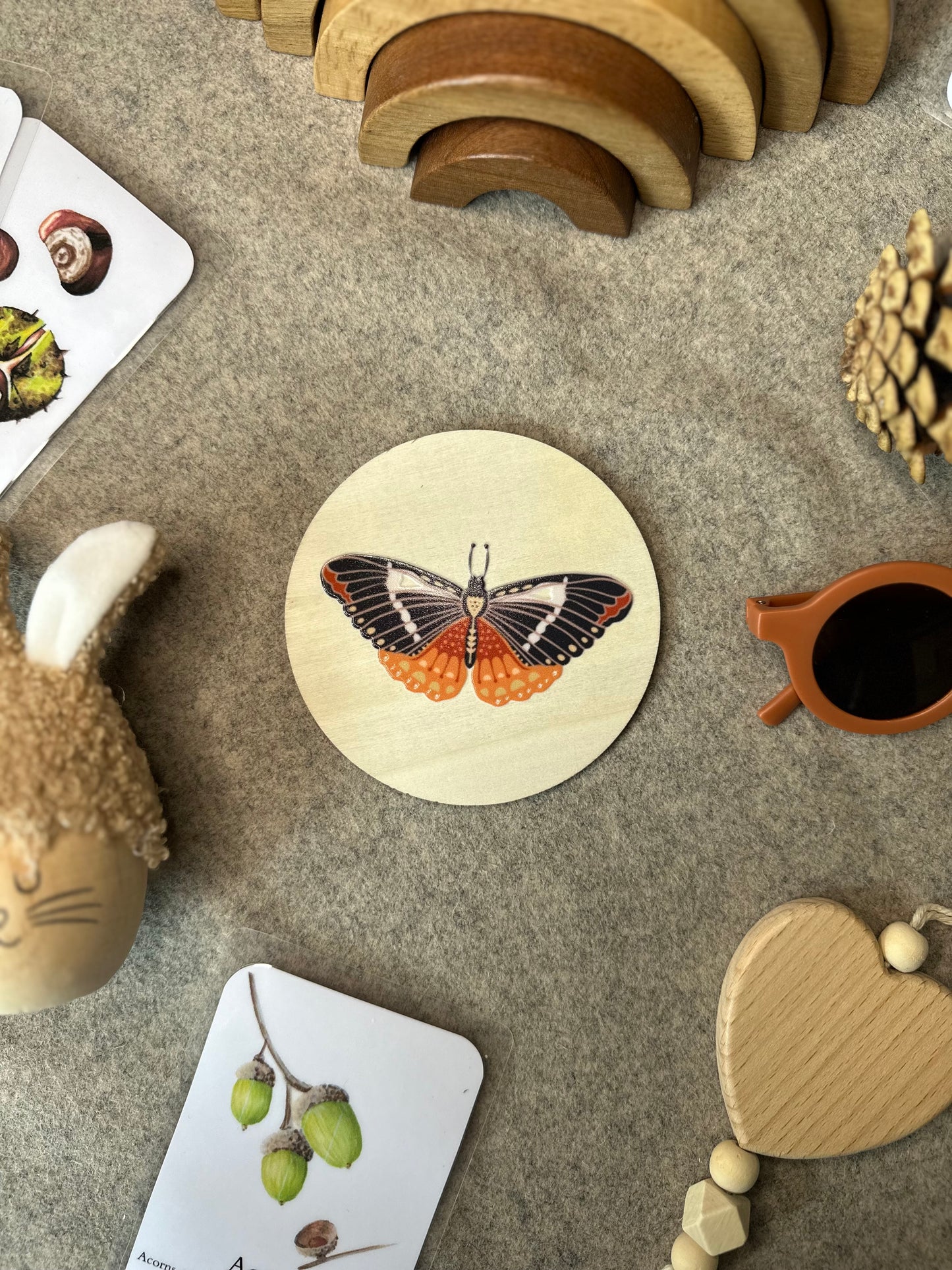Butterfly Wooden Disc 10cm