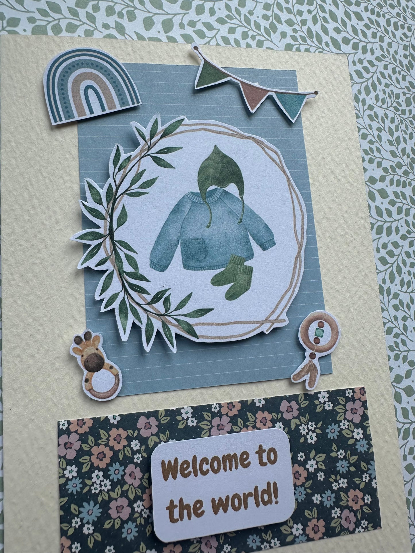 Welcome To The World Baby Boy Card