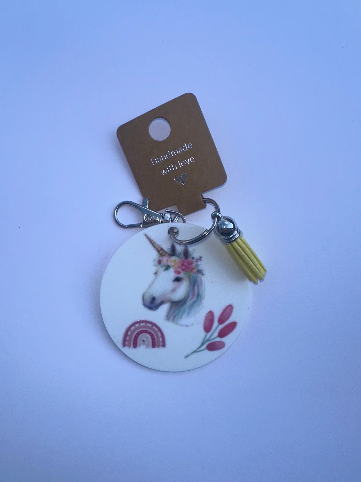 Unicorn bag charm keychain