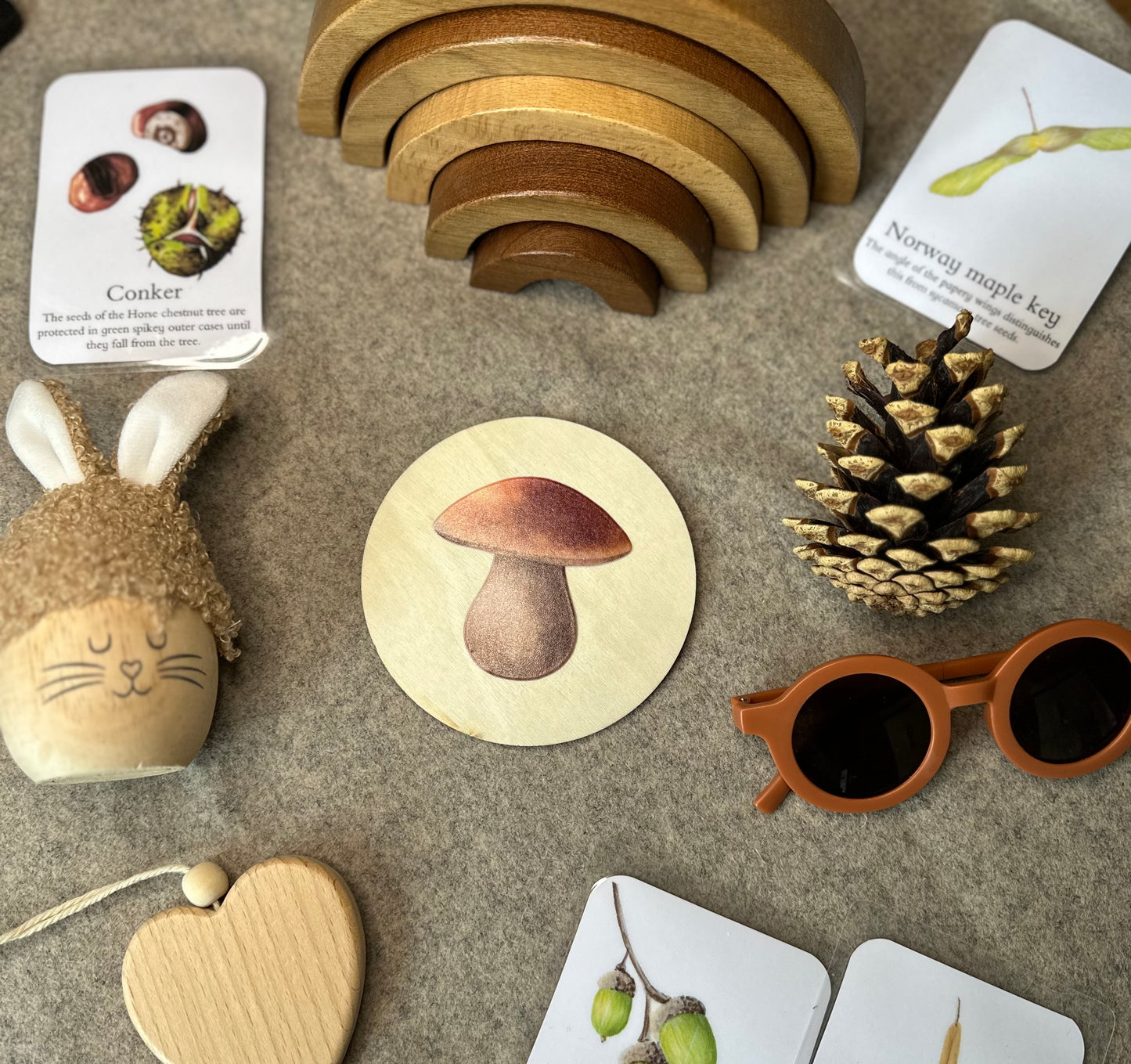 Mushroom Wooden Disc 10cm