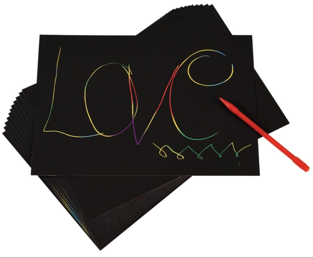 Rainbow Scratch Art Paper