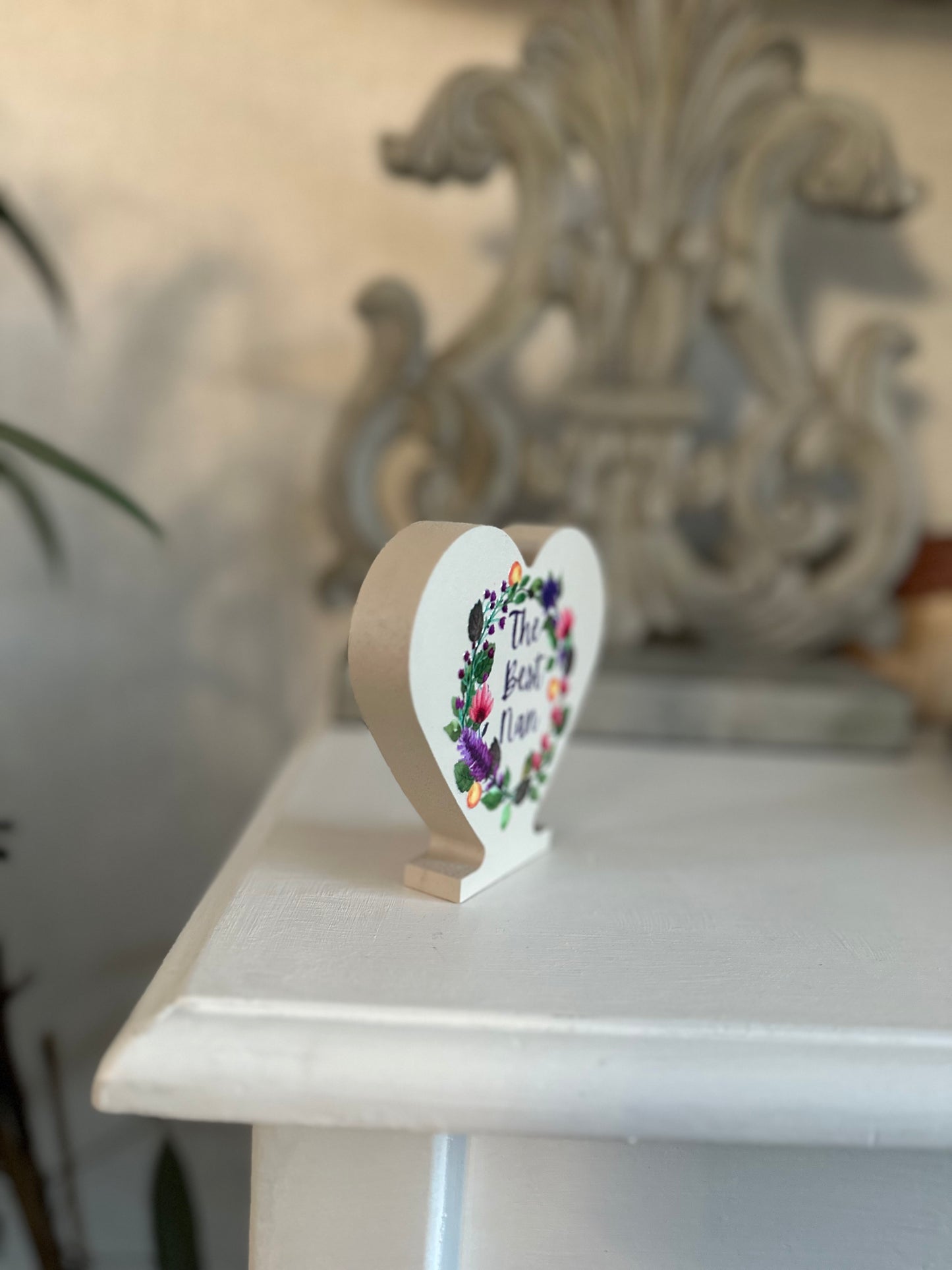 The Best Nan Freestanding Heart Ornament