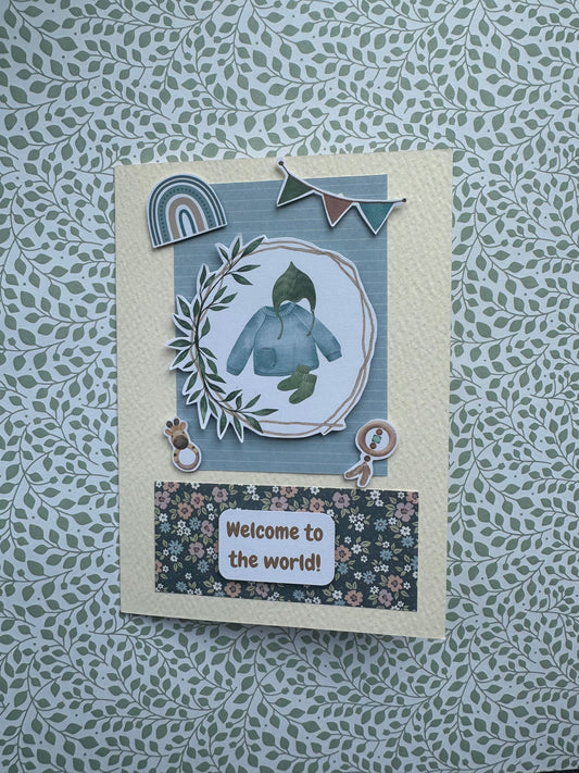 Welcome To The World Baby Boy Card