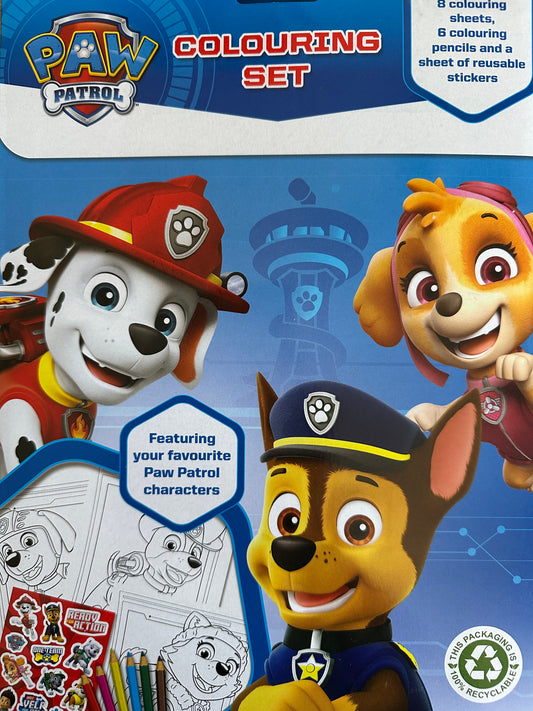 Paw Patrol Colouring Set