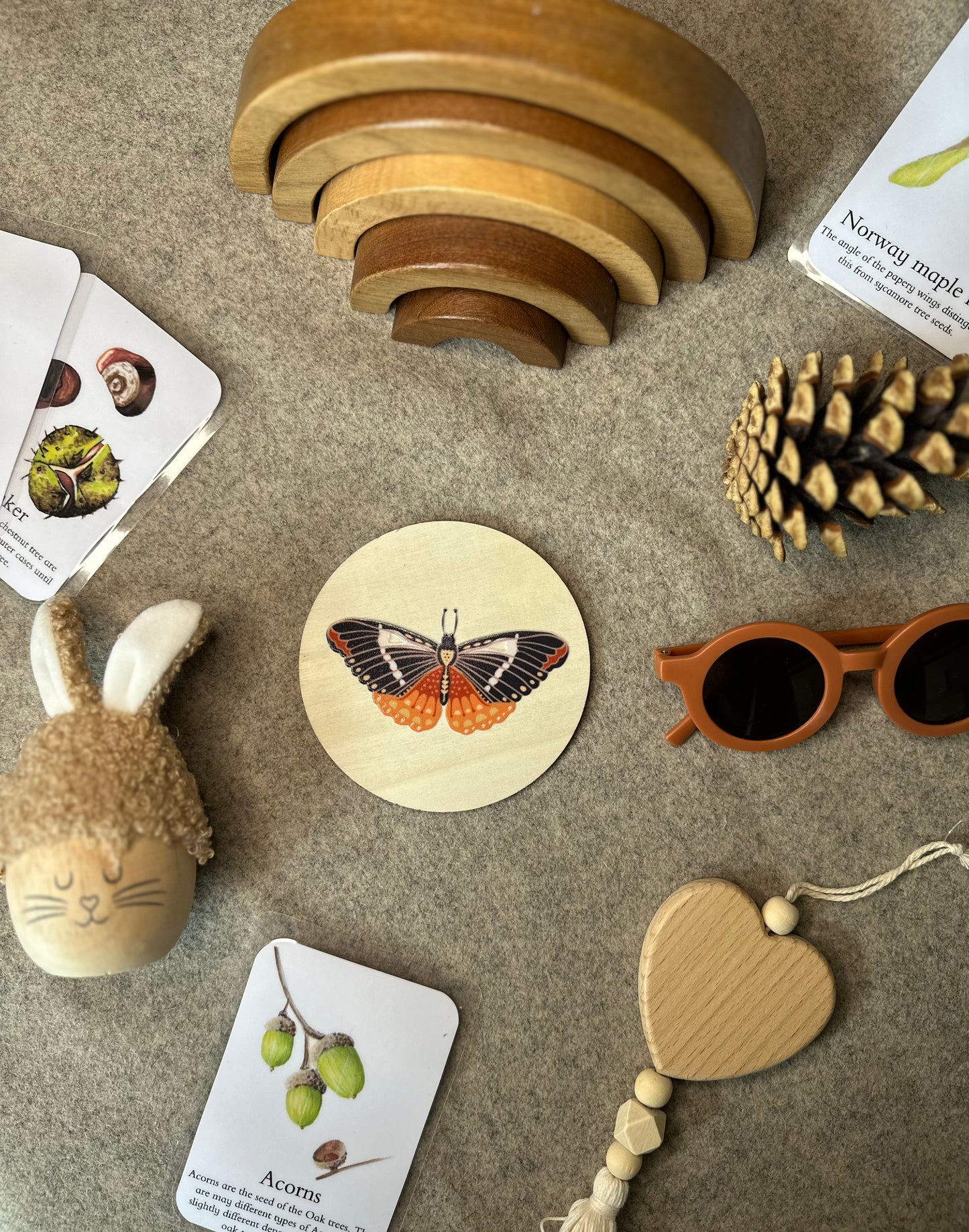 Butterfly Wooden Disc 10cm