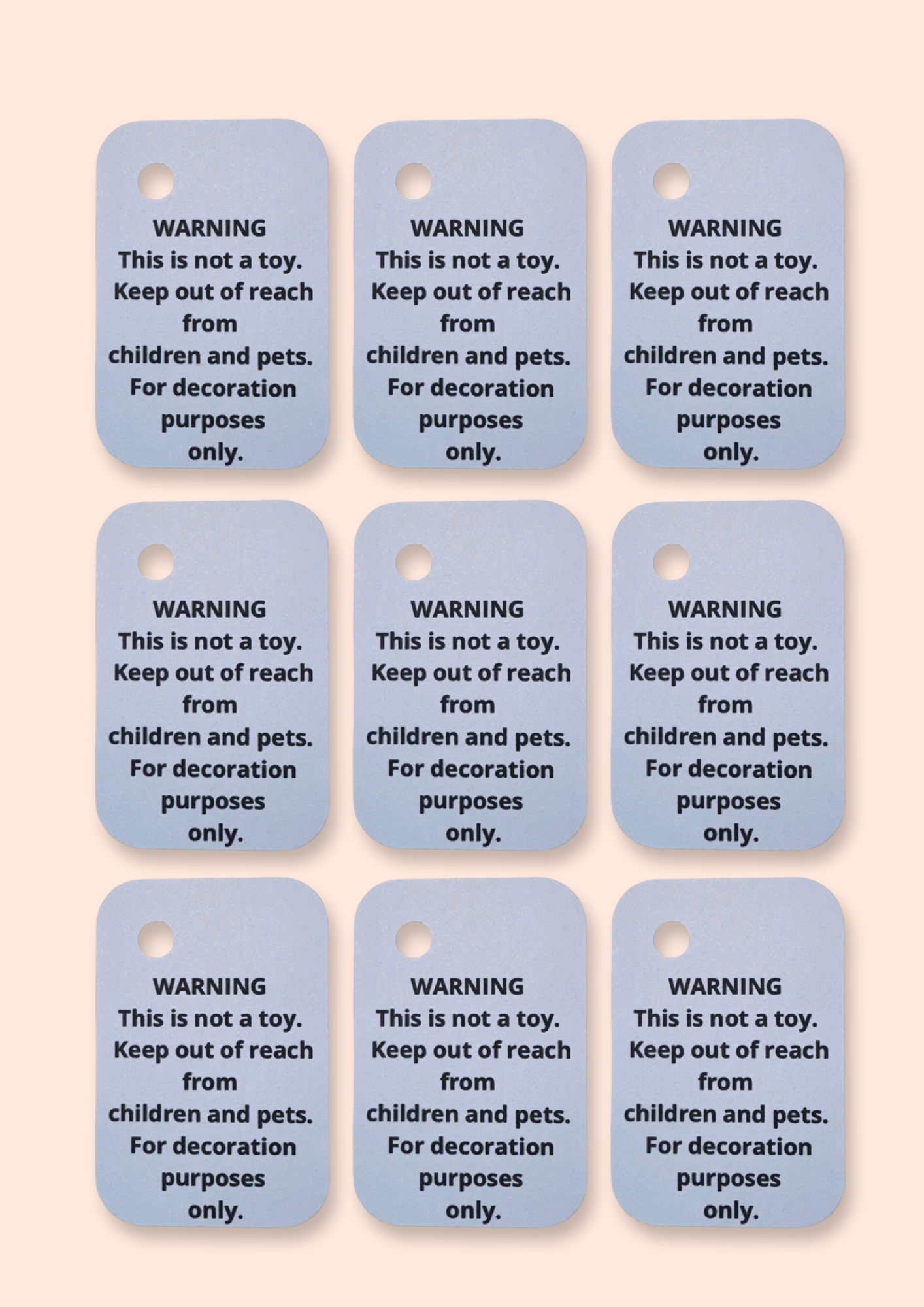 X50 This Is Not A Toy Labels