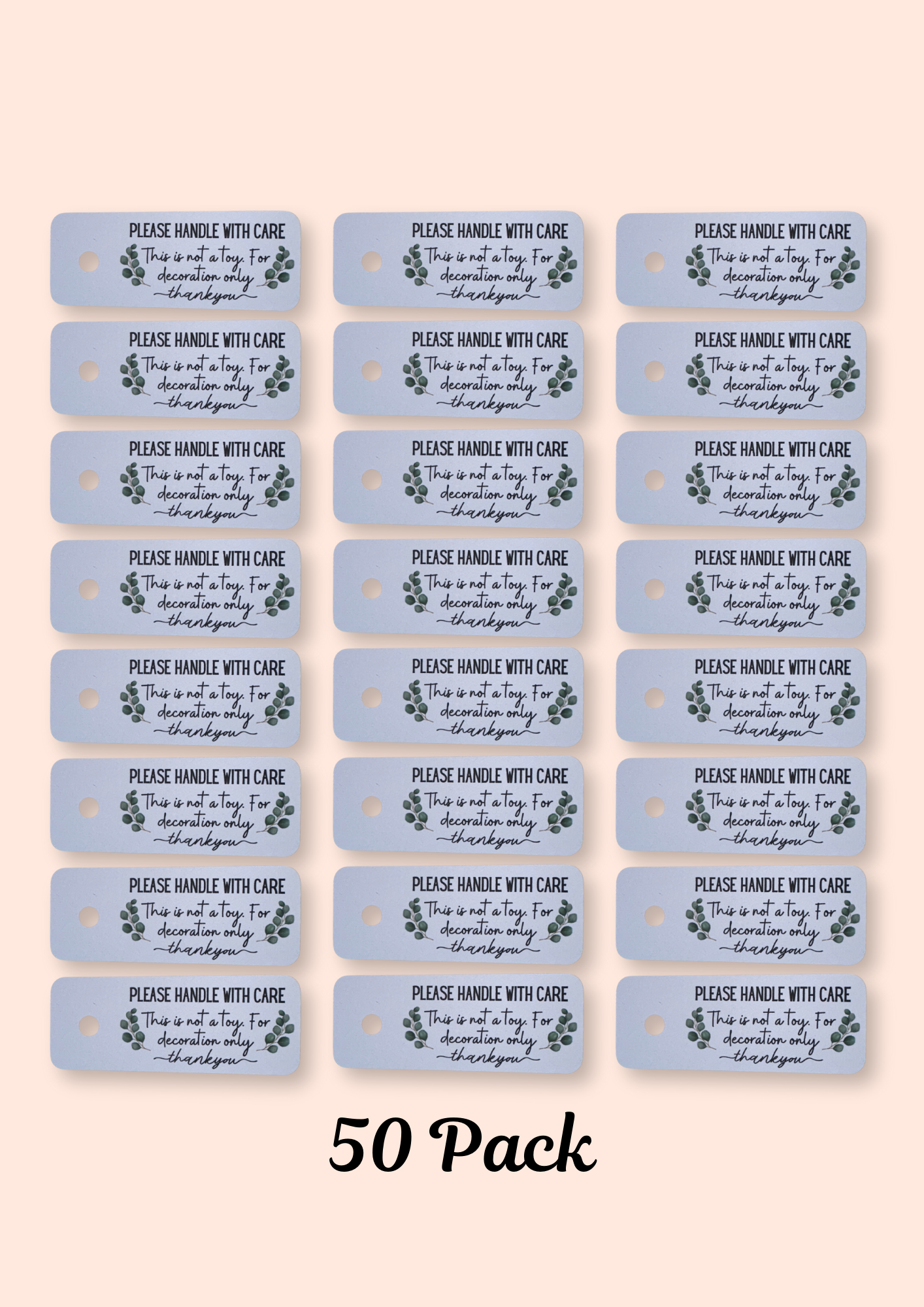 Please Handle With Care Safety Labels, Not A Toy 50 Pack