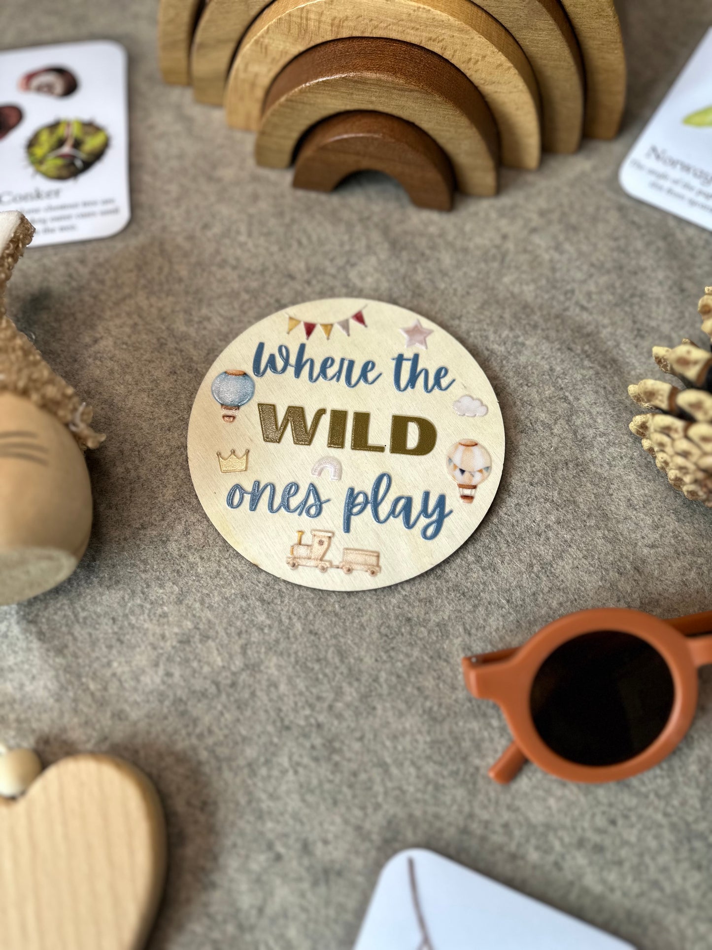 Where The Wild Ones Play Wooden Disc 10cm