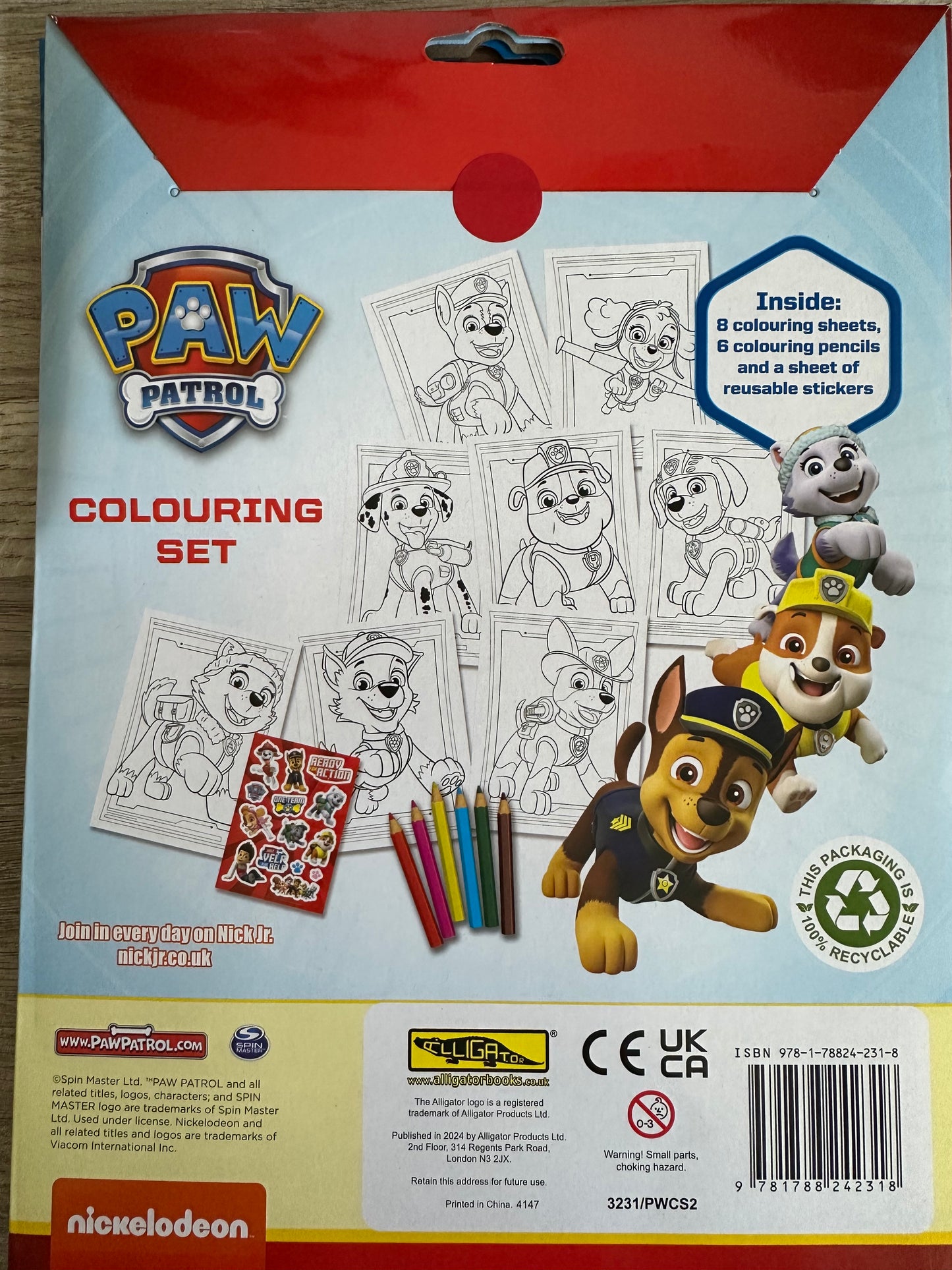 Paw Patrol Colouring Set