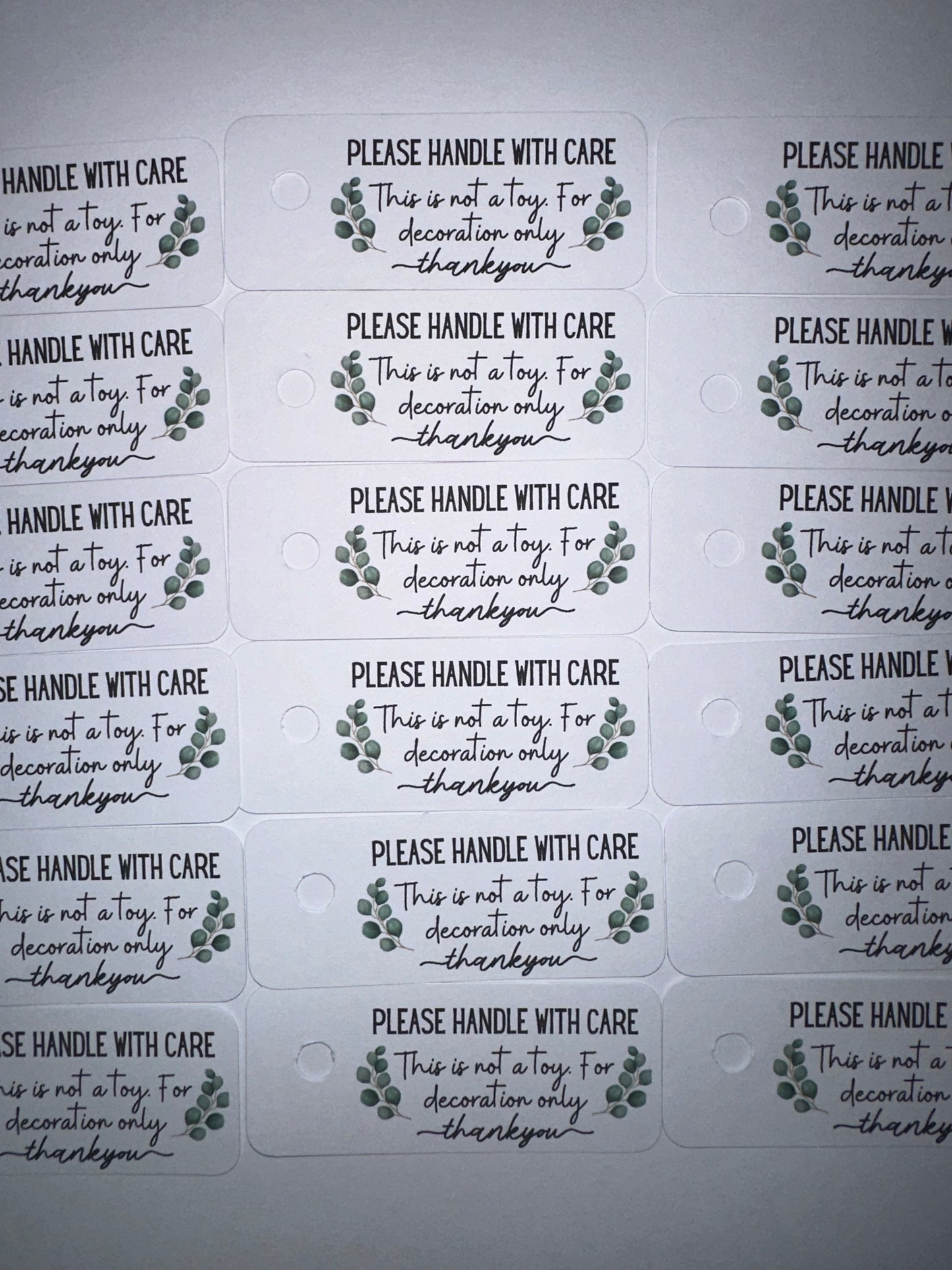 Please Handle With Care Safety Labels, Not A Toy 50 Pack