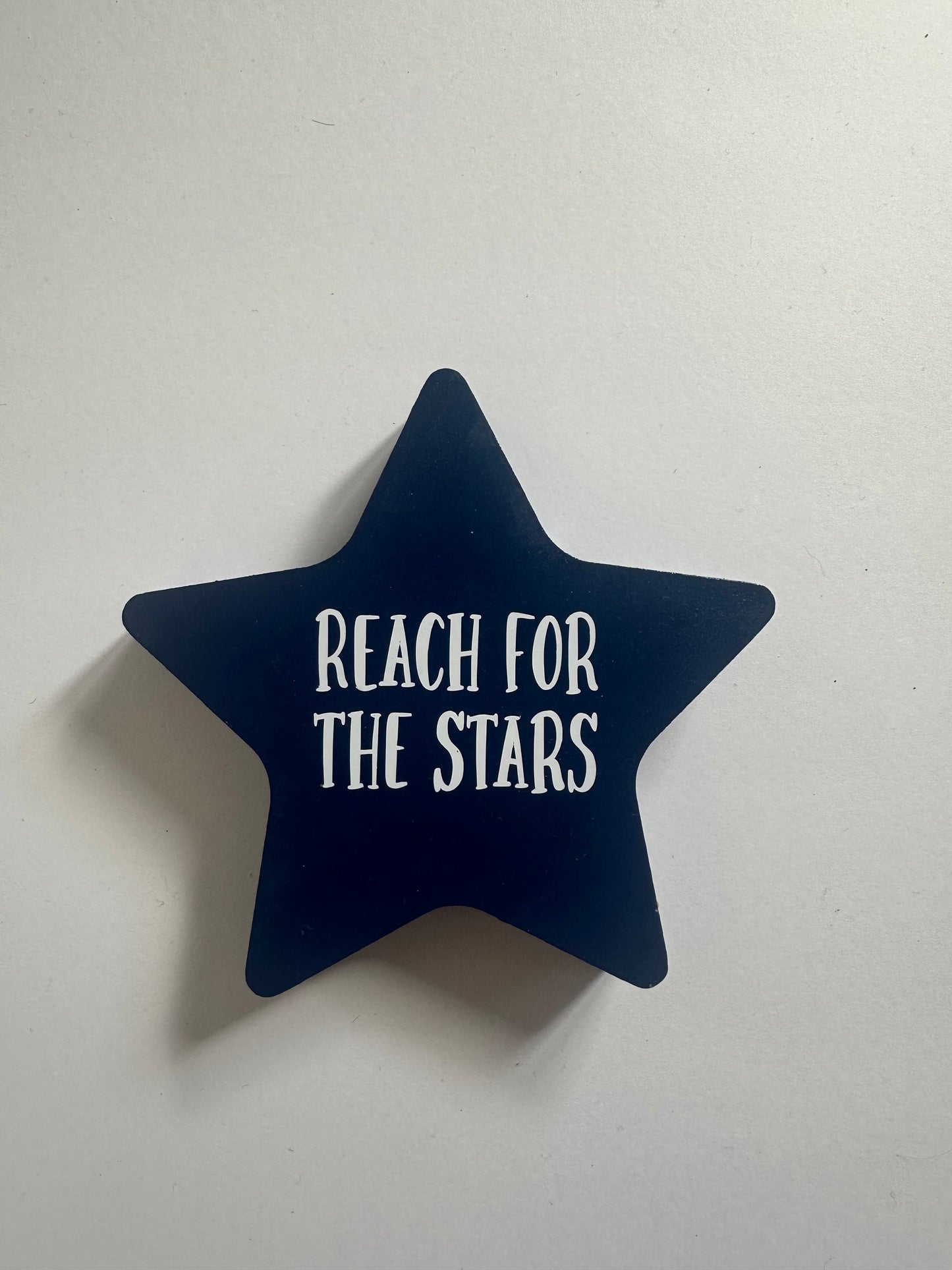 Reach for the stars wooden star decoration