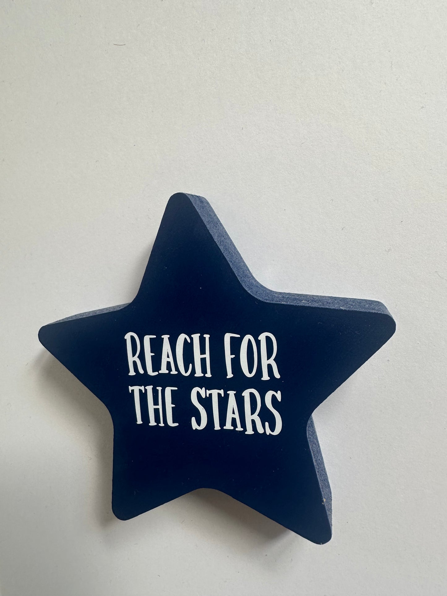 Reach for the stars wooden star decoration