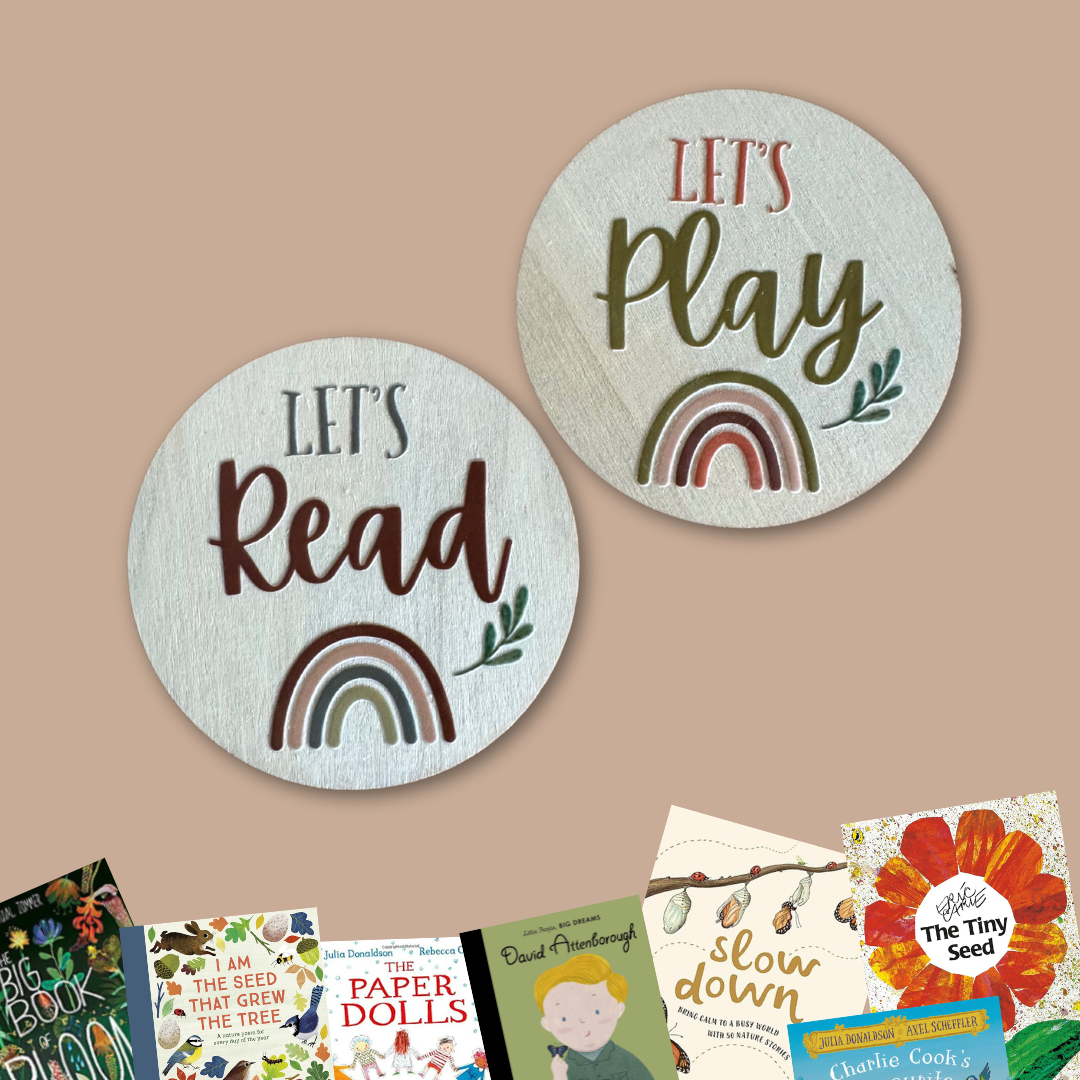 Wooden Disc Duo Let’s Read and Let’s Play