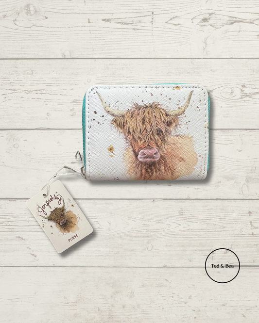 Jan Pashley highland cow purse