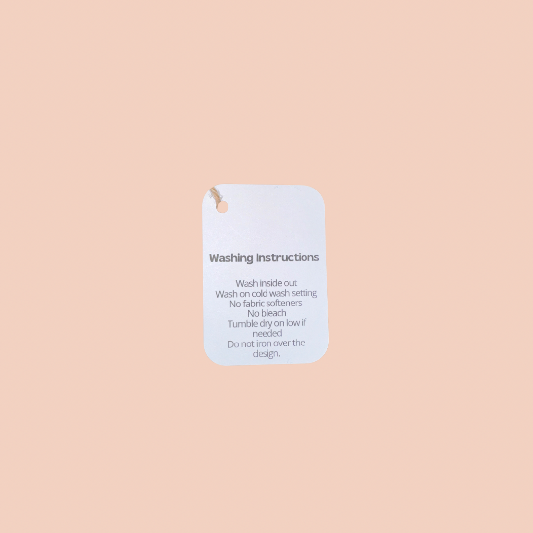 Washing Card Tags