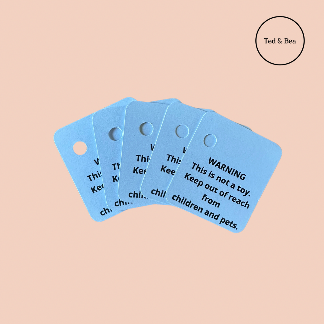 100 Pack Small Warning Labels Not A Toy