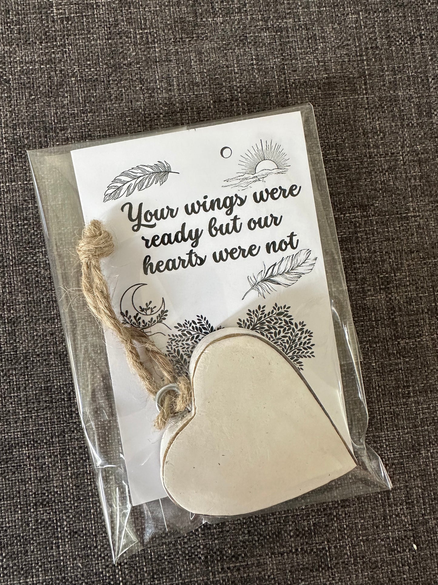 Your wings were ready but our hearts were not