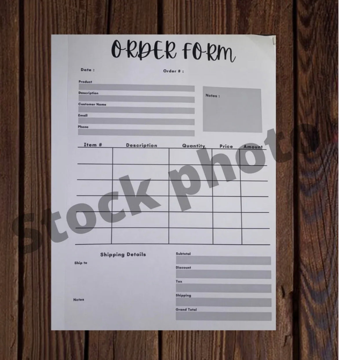 X50 Order Forms