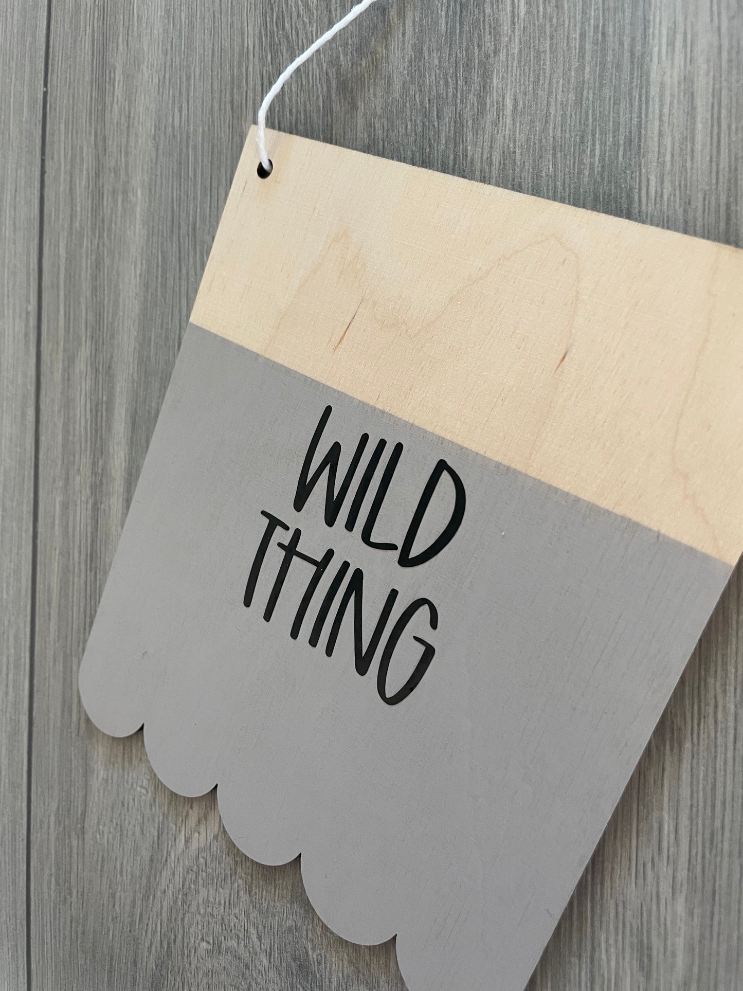‘Wild thing’ wooden plaque