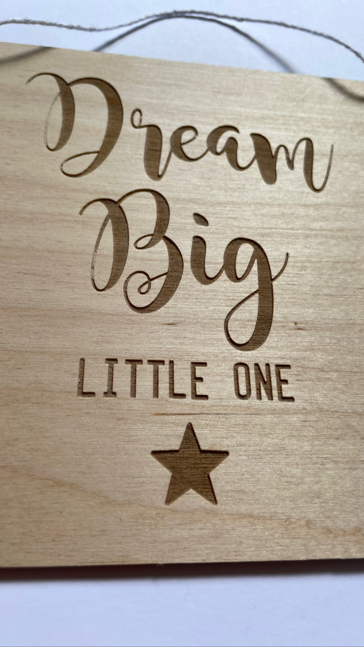 Dream big wooden plaque