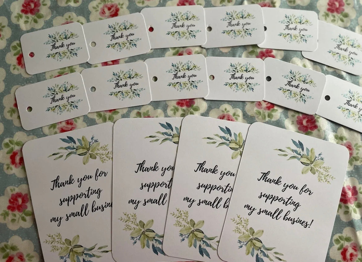 Thank You For Supporting My Small Business Cards