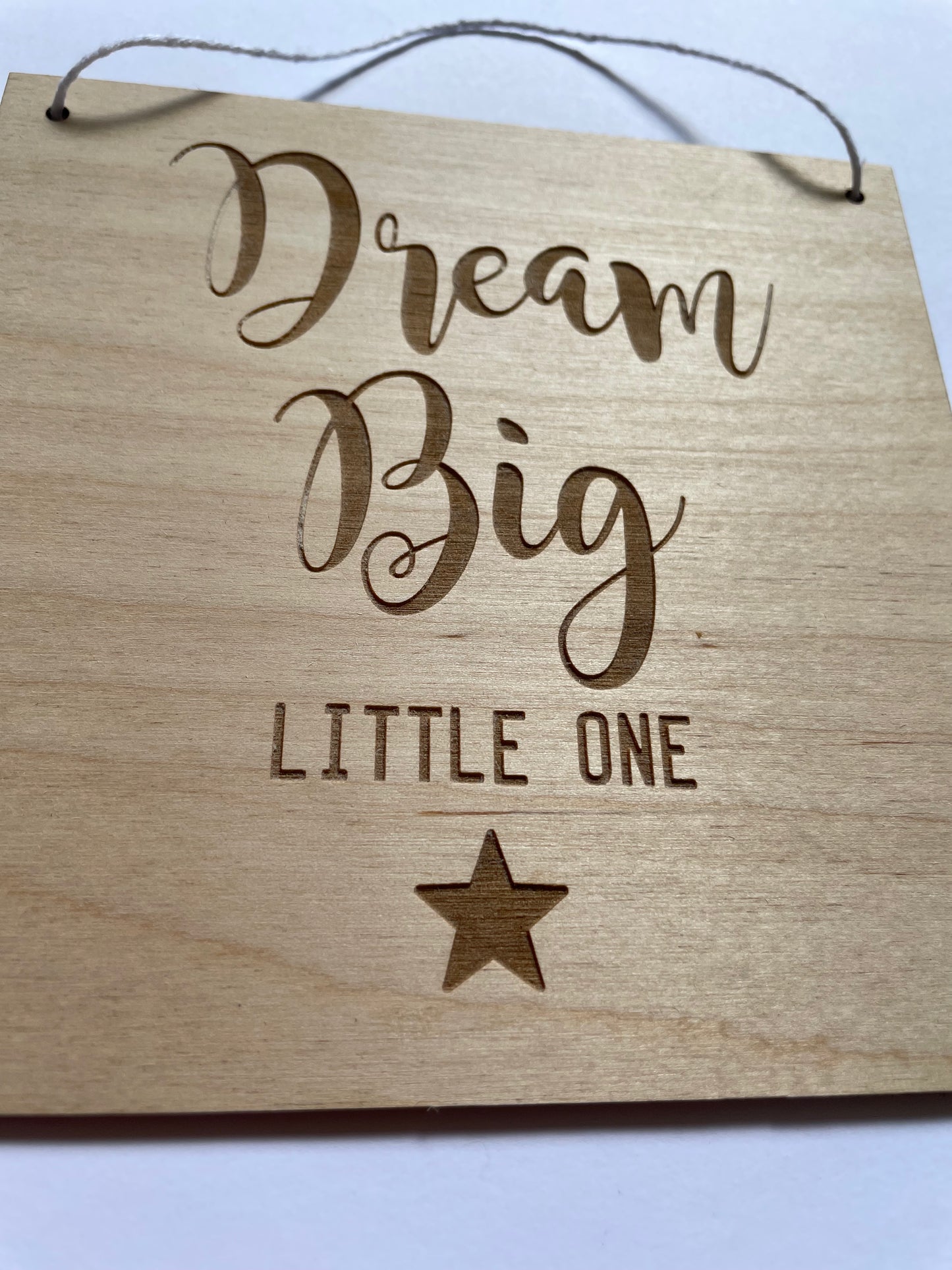 Dream big wooden plaque