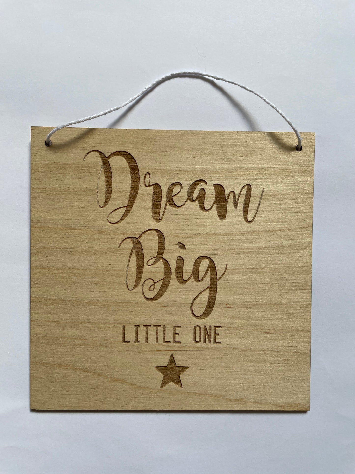Dream big wooden plaque