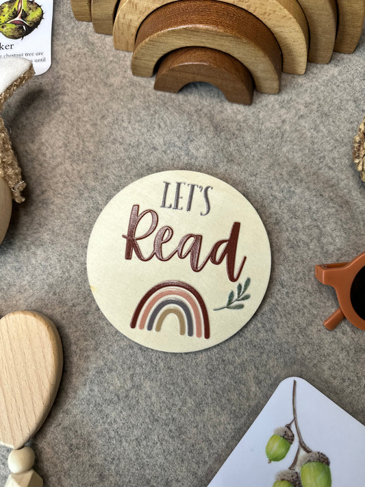 Let’s Read Wooden Disc 10cm