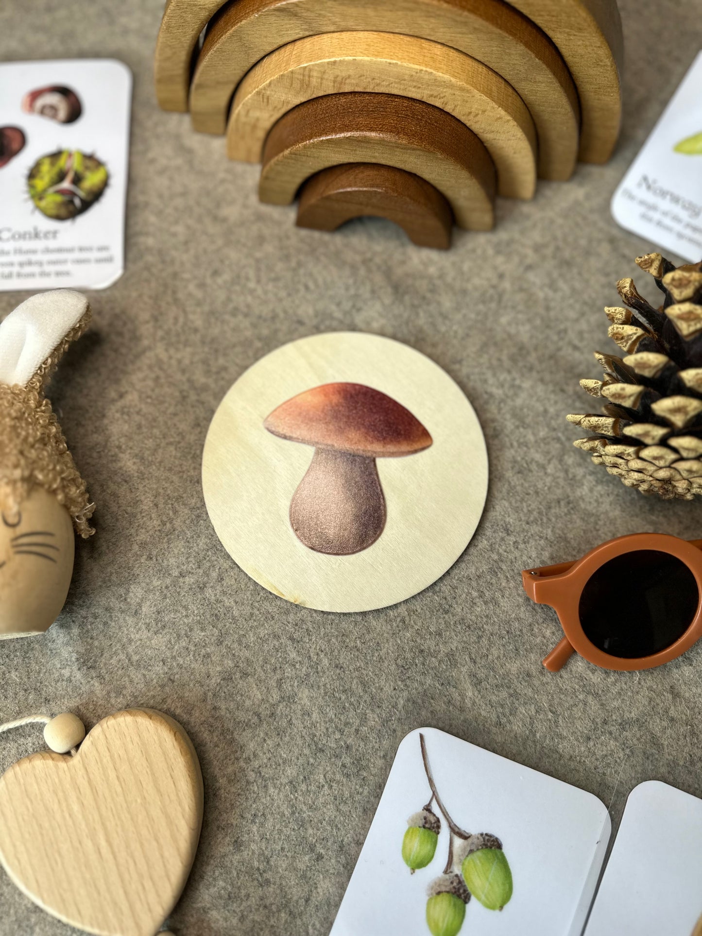 Mushroom Wooden Disc 10cm