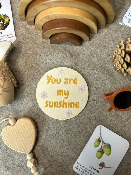You Are My Sunshine Wooden Disc