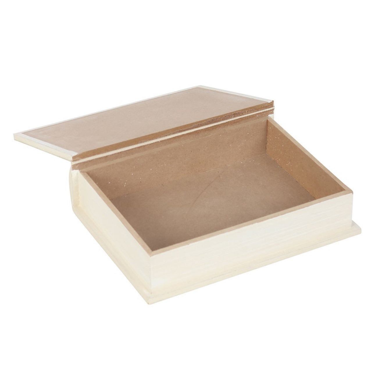 White Book Shaped Storage Box Wooden