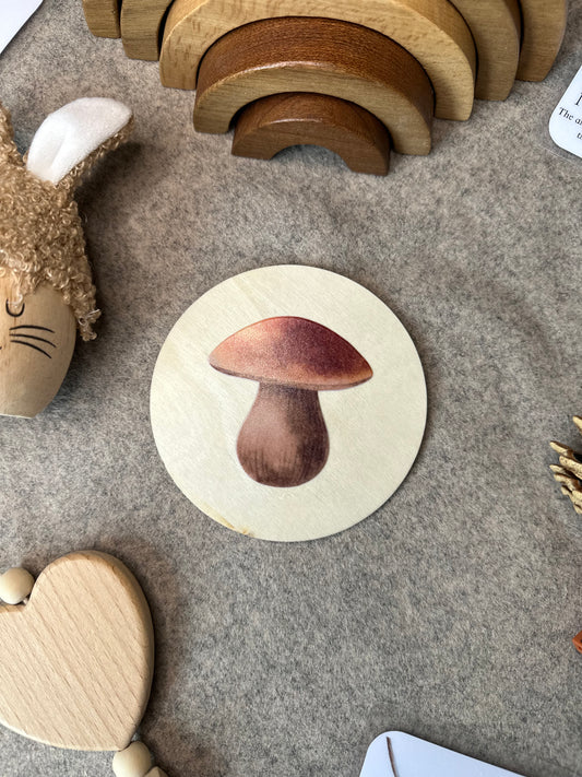 Mushroom Wooden Disc 10cm