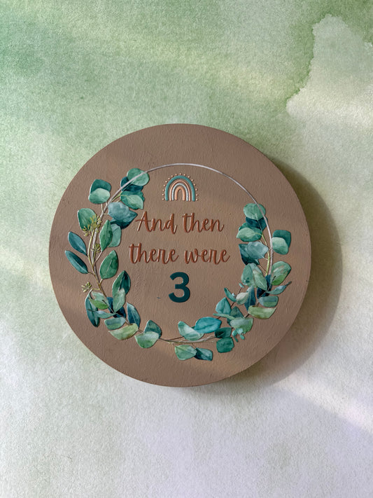 Pregnancy Announcement Disc And Then There Were 3