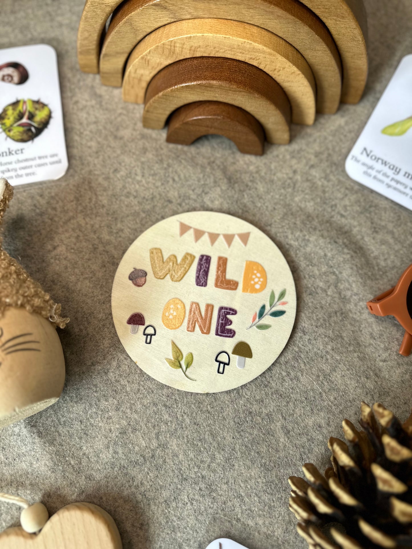 Wild One Wooden Disc 10cm