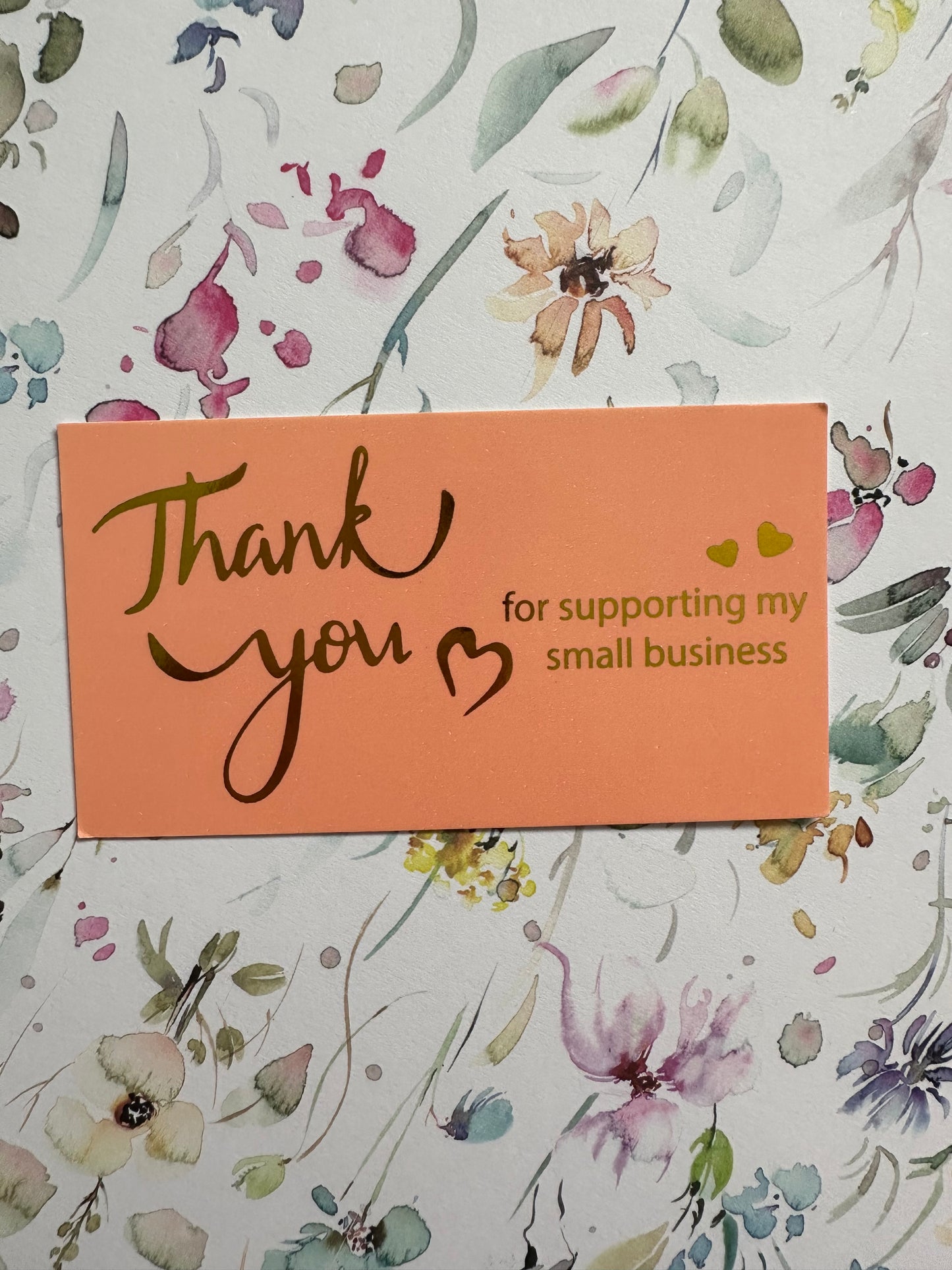 Thank You For Supporting My Small Business Cards Pack Of 50
