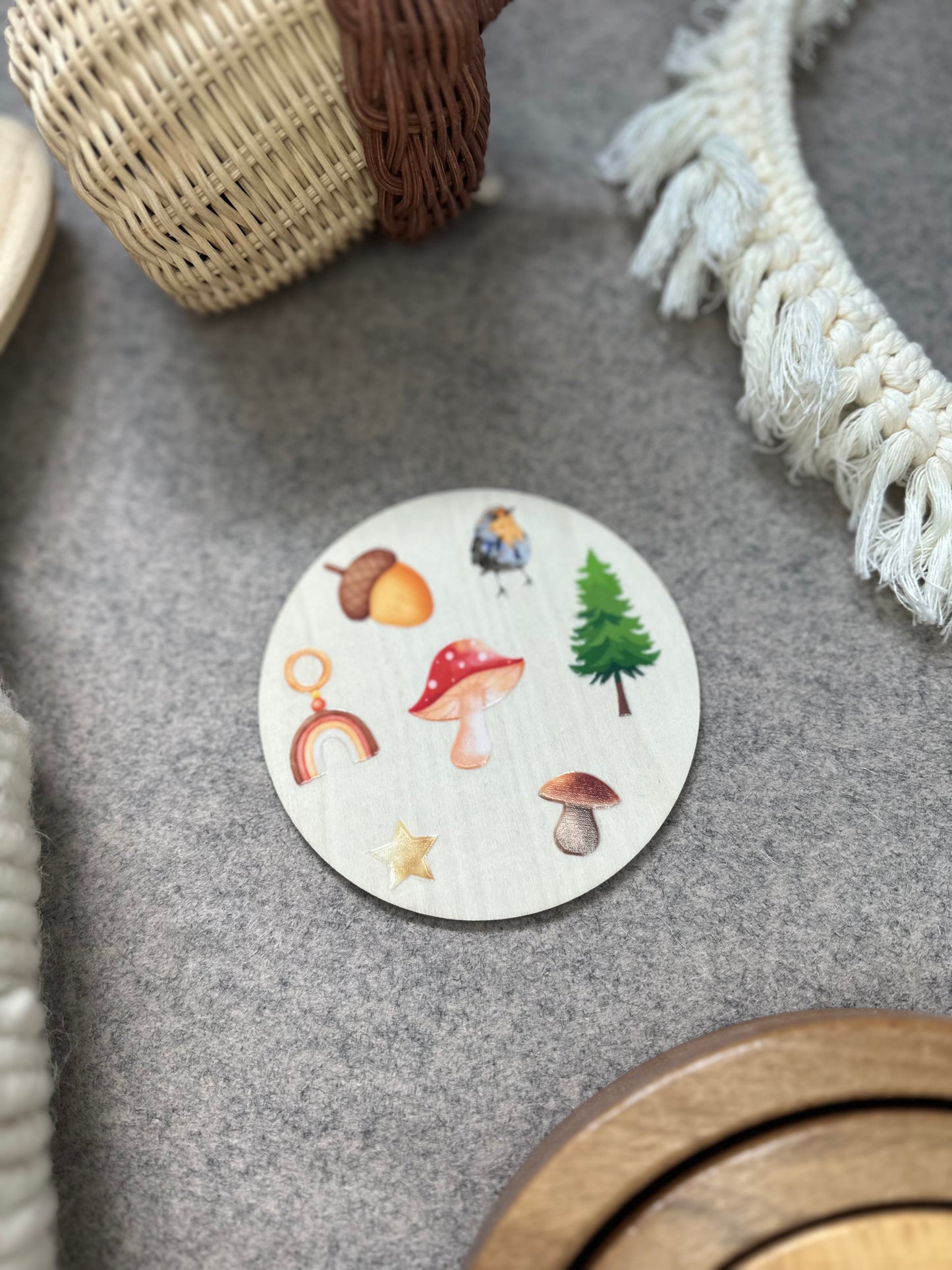 Autumn Forest Wooden Disc