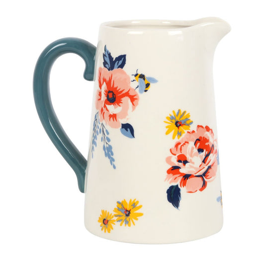 Bee-utiful Floral Ceramic Mug
