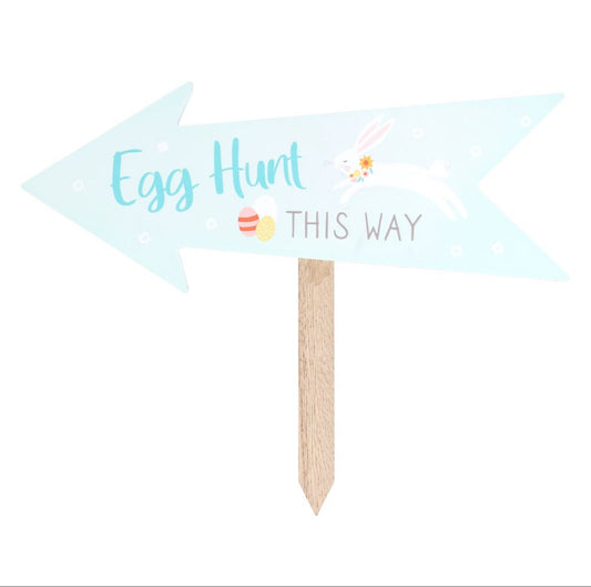 Egg Hunter This Way Easter Sign