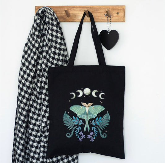 Luna Moth Cotton Tote Bag