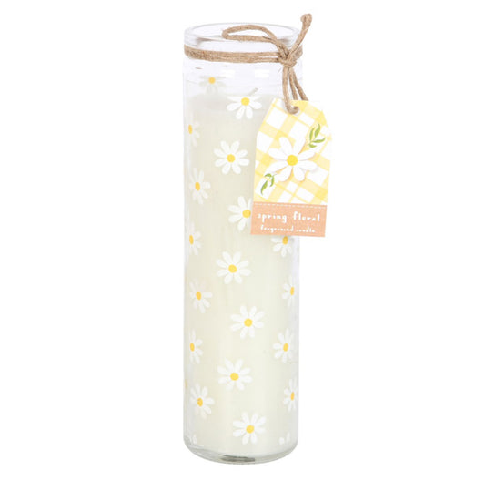White Daisy Tube Candle