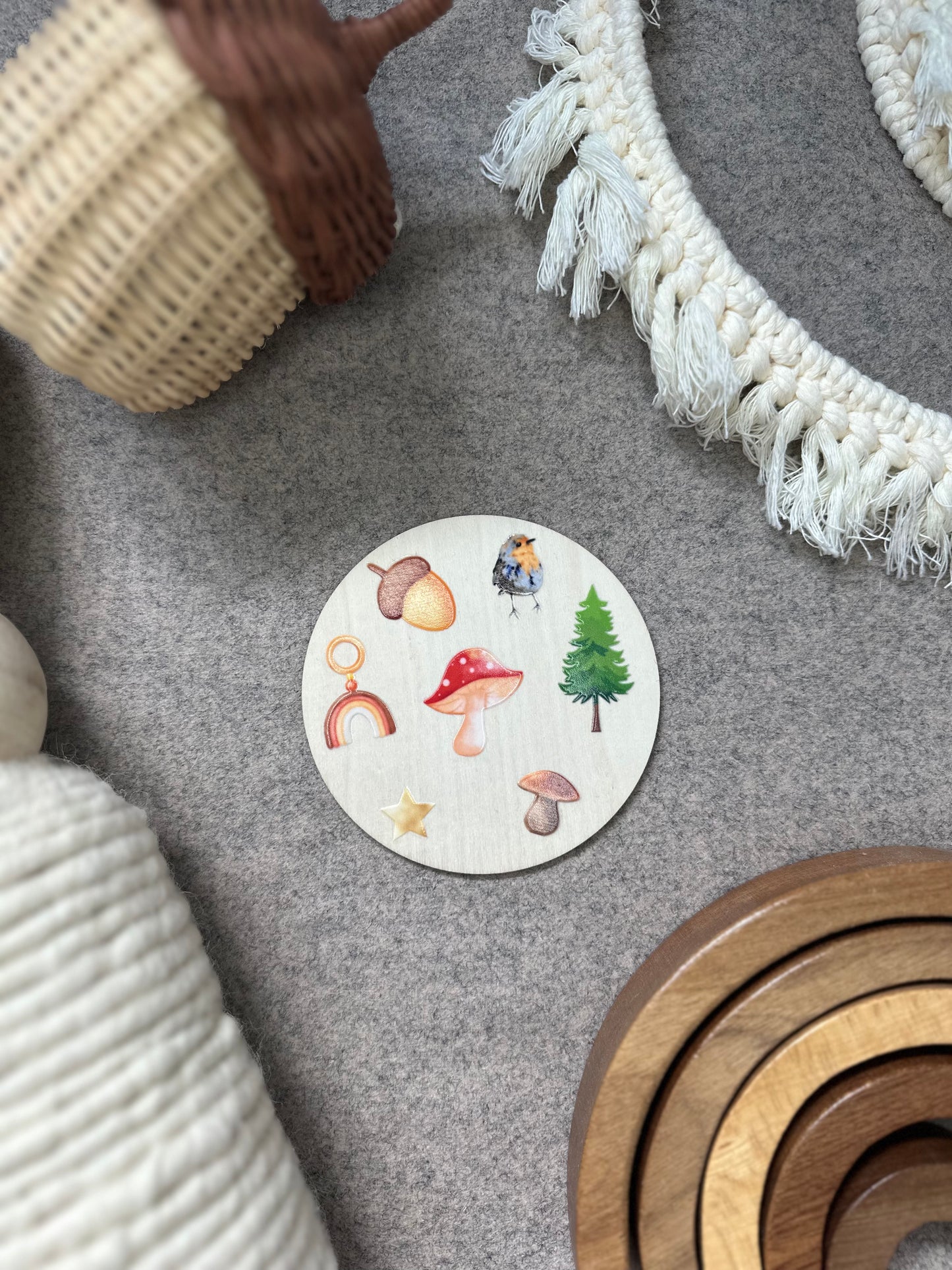 Autumn Forest Wooden Disc