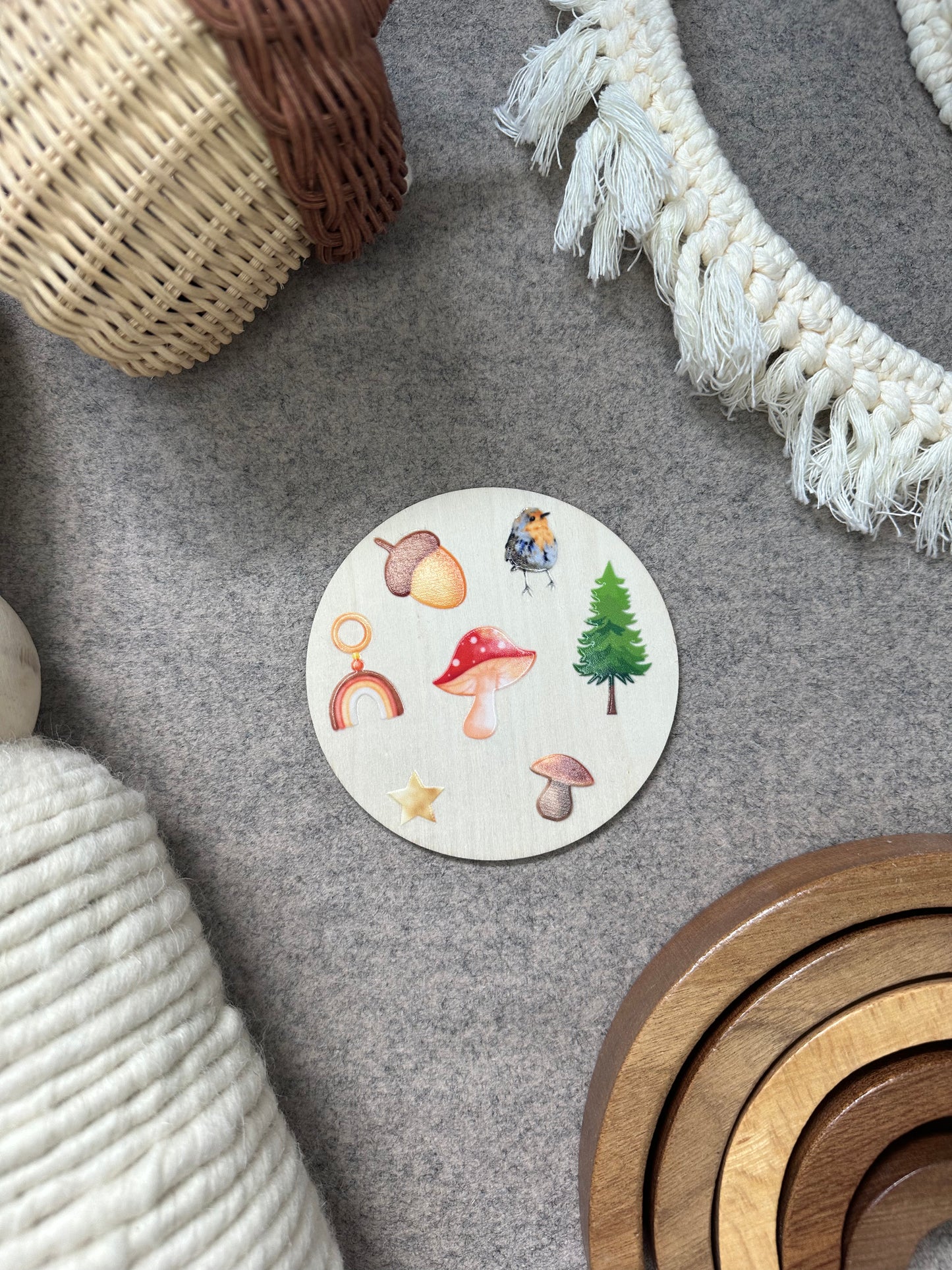 Autumn Forest Wooden Disc