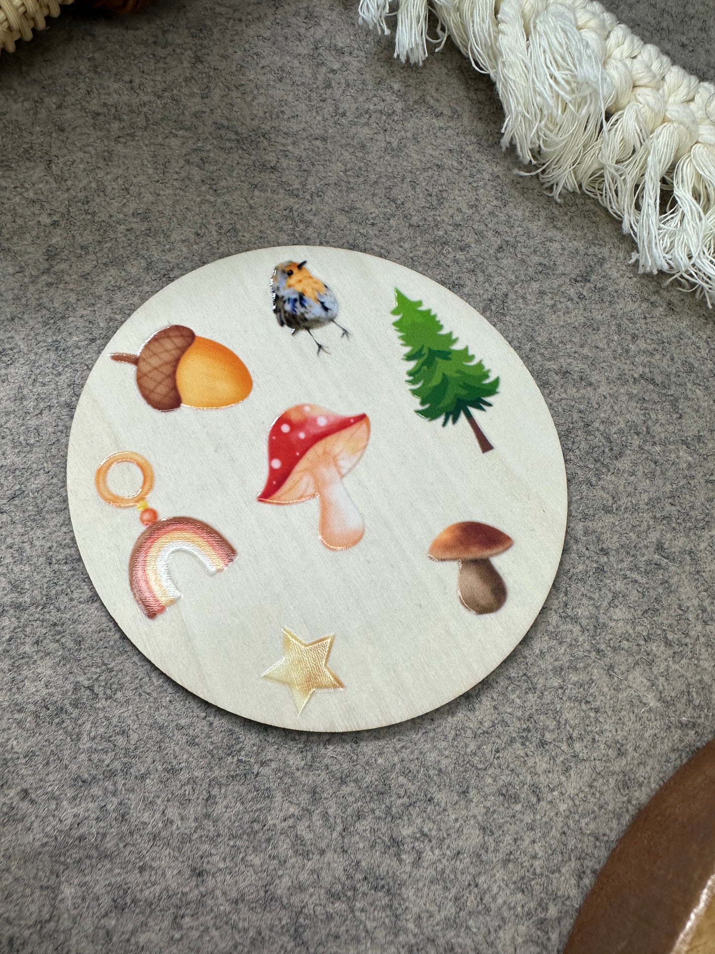 Autumn Forest Wooden Disc