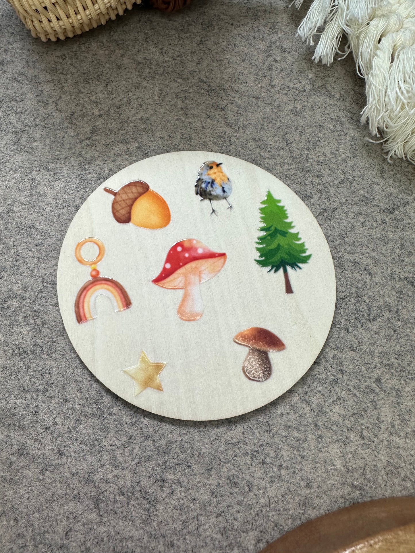 Autumn Forest Wooden Disc