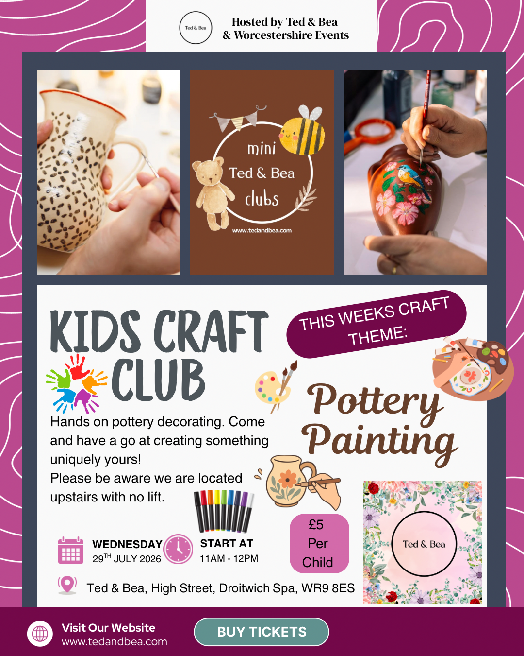 Pottery Decorating 29th July 11am