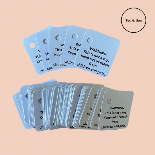 100 Pack Small Warning Labels Not A Toy