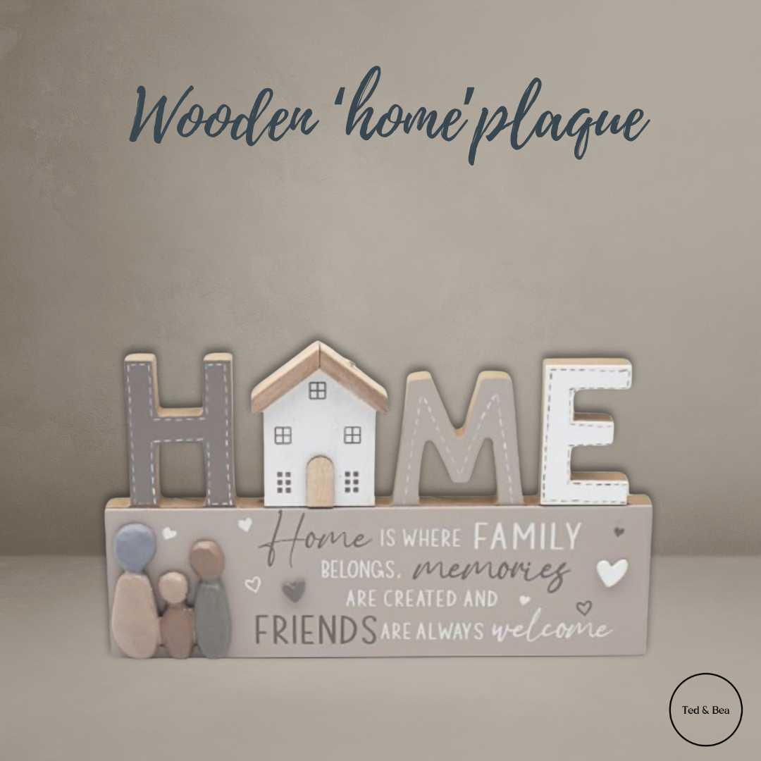 Wooden ‘Home’ Plaque